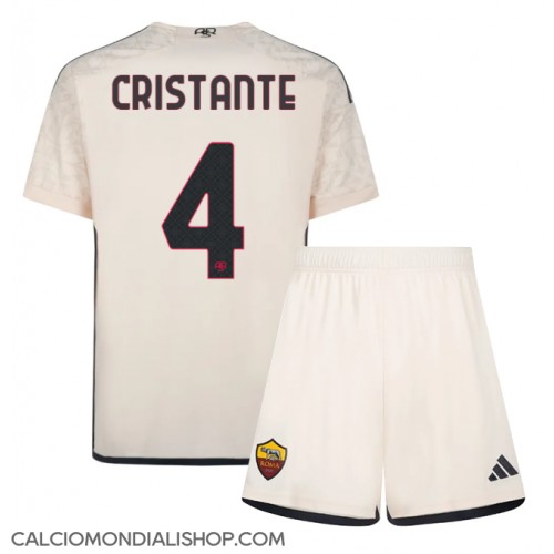 Maglie da calcio AS Roma Bryan Cristante #4 Seconda Maglia Bambino 2023-24 Manica Corta (+ Pantaloni corti)